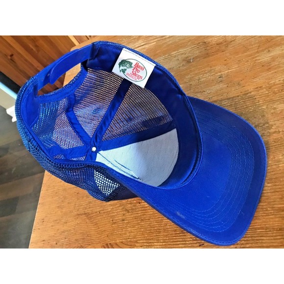 Bass Pro Shops Adjustable Snapback Mesh Trucker Baseball Hat Cap Navy Blue - Picture 5 of 7